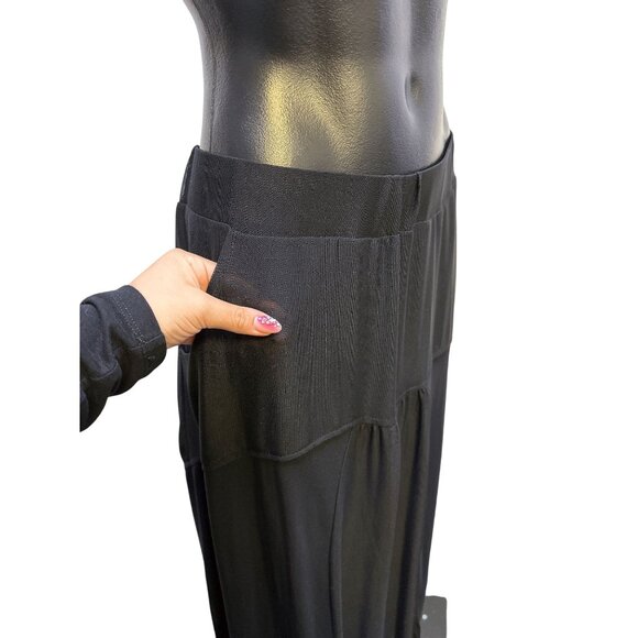 Alembika Black Sheer Maxi Skirt w/Layered Design - Picture 4 of 9